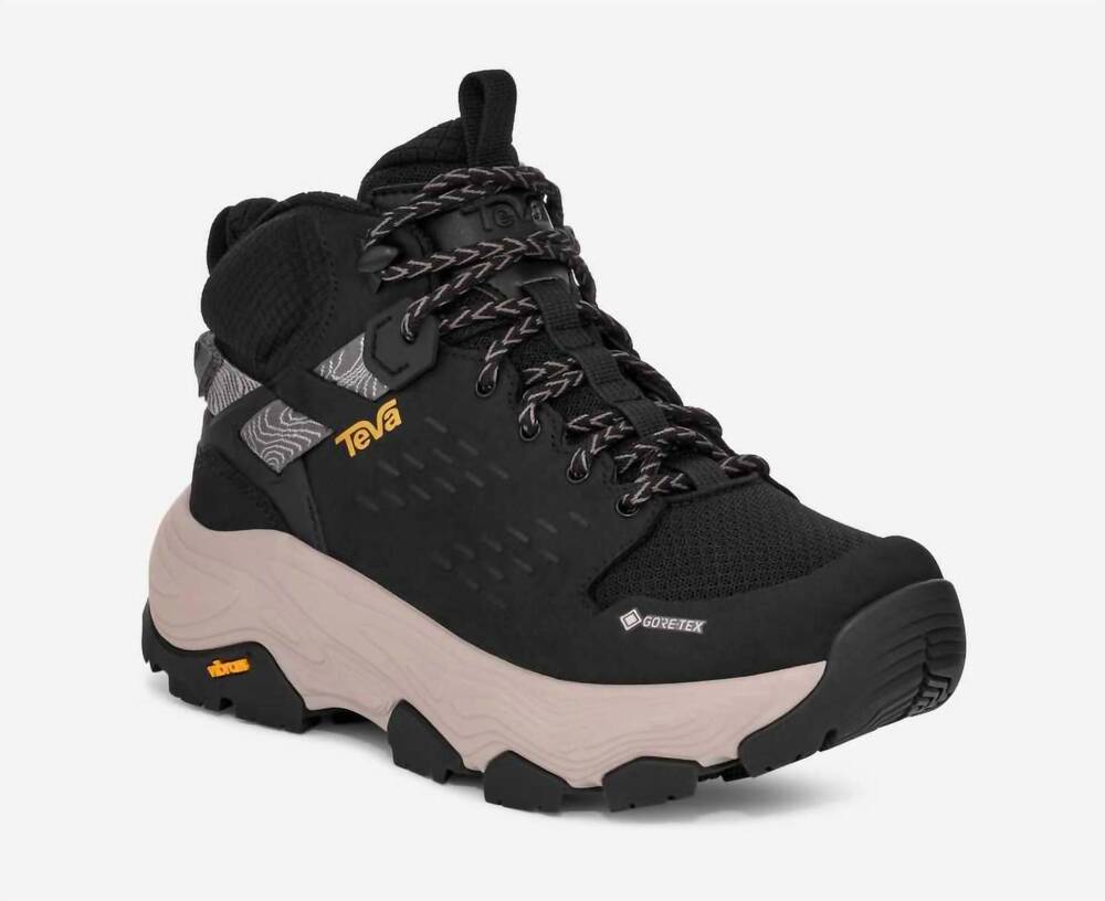 NEW TEVA women's grandview max gore-tex hiking boot in black